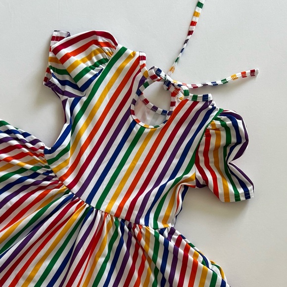 Little stocking co rainbow dress birthday size 6 EUC - Picture 4 of 9